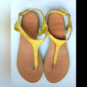 Anna Yellow Rhinestone Extra Comfort Footbed Sandals